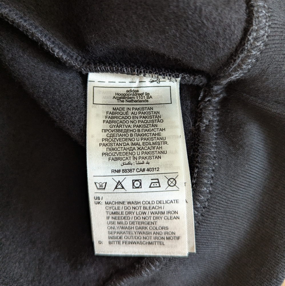 Black Adidas Trefoil Essentials Crew Sweatshirt Men's L - Picture 5 of 5